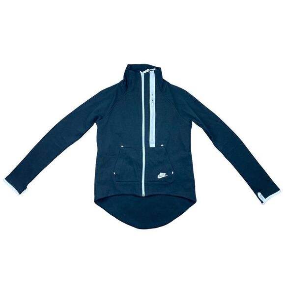 Nike Tech Fleece Moto Cape Black/White jacket - Picture 3 of 5